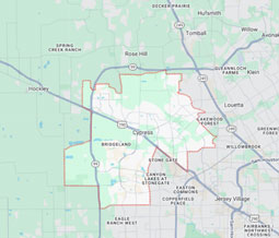 Upper Appliance Repair service area map — Cypress, TX