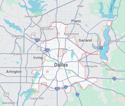 Upper Appliance Repair service area map — Frisco, TX