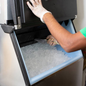 Branded service van of a reputable ice machine repair company, ready to provide expert repair services for commercial and residential clients. Trusted Ice Machine Repair Company