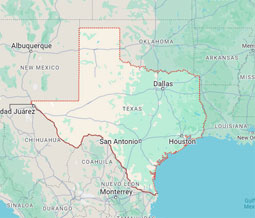 Upper Appliance Repair service area map — Texas, TX