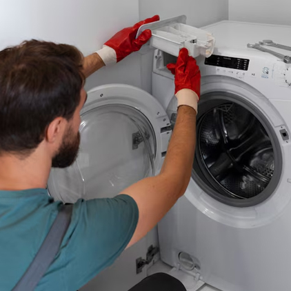 Specialists conducting commercial washer repairs with precision and expertise. Commercial Washer Repair
